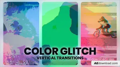 Color Glitch Transitions Elements template preview