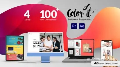 Color it - Multicolor Web and App Promo Product Promo template preview