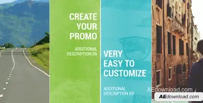 Color Shutter Slideshow Video Displays template preview
