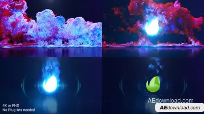 Color Smoke Explosion Logo Logo Stings template preview