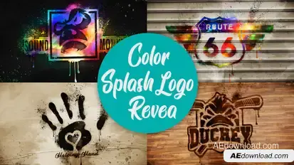 Color Splash Logo Reveal Logo Stings template preview