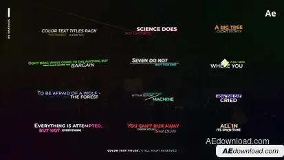 Color Text Titles | AE Titles template preview