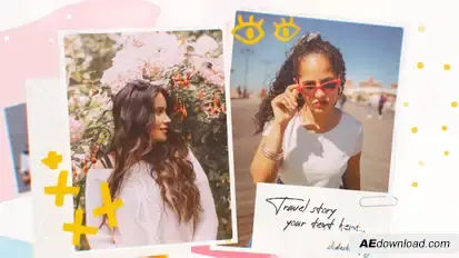 Color Travel Photo Frames Slideshow Video Displays template preview