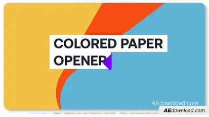 Colored Paper Opener Titles template preview