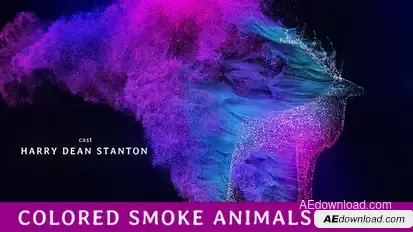 Colored Smoke Animals Titles Titles template preview