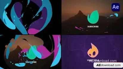 Colorful 2D Cartoon Liquid Logo Opener [After Effects] Openers template preview