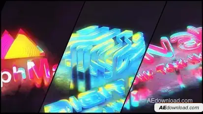 Colorful Abstract Extrusion Logo Reveal Logo Stings template preview