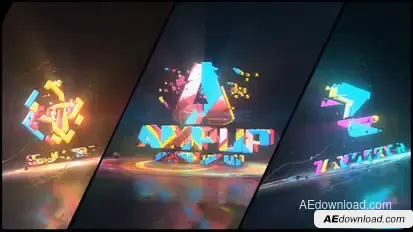Colorful Abstract Logo Reveal Logo Stings template preview