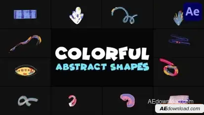 Colorful Abstract Shapes | After Effects Openers template preview