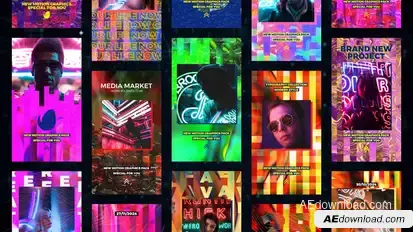 Colorful Abstract Stories Product Promo template preview