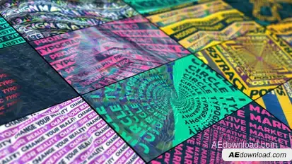 Colorful Abstract Typography Titles template preview