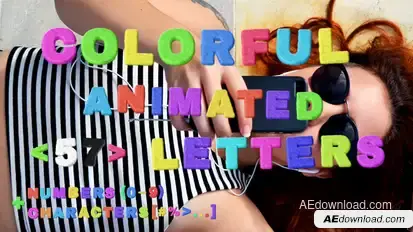 Colorful Animated Letters Elements template preview