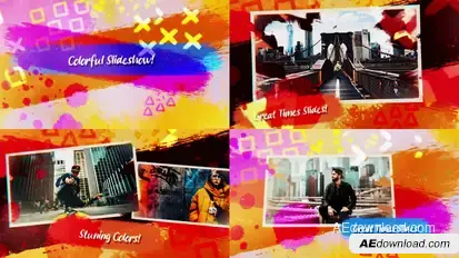 Colorful Artistic Slideshow Intro Openers template preview