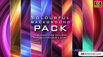 Colorful Background Pack Elements template preview