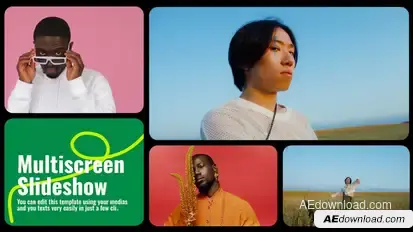 Colorful Bento Multiscreen Slideshow Openers template preview