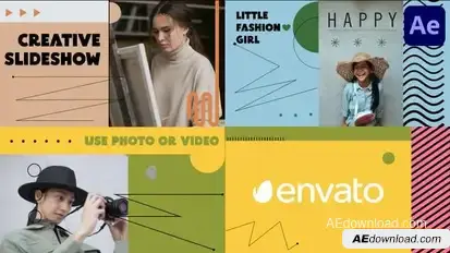 Colorful Bright Slideshow for After Effects Openers template preview