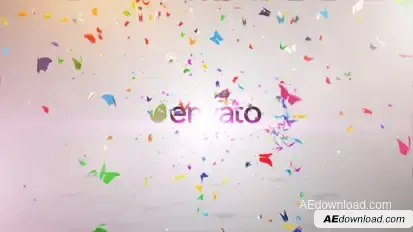 Colorful Butterfly Logo Reveal II Logo Stings template preview