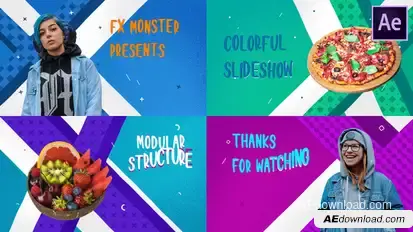 Colorful Cartoon Slideshow | After Effects Openers template preview