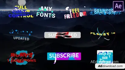 Colorful Cartoon Titles | After Effects Titles template preview
