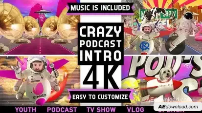 Colorful Crazy Show Intro Openers template preview