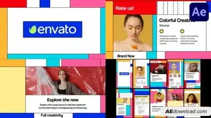 Colorful Creative Slideshow for After Effects Openers template preview
