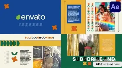Colorful Creative Slideshow for After Effects Openers template preview