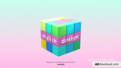 Colorful Cube Logo Logo Stings template preview