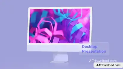 Colorful Display - Website Desktop Mock-Up Presentation Product Promo template preview