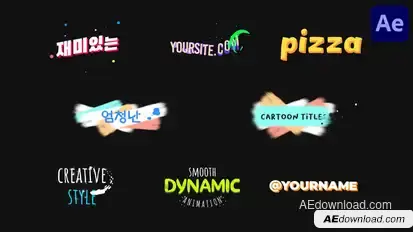 Colorful Dynamic Titles for After Effects Titles template preview