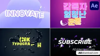 Colorful Dynamic Typography for After Effects Titles template preview
