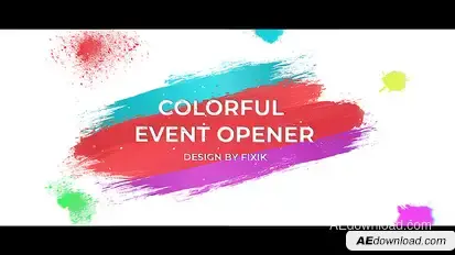 Colorful Event Opener  | After Effects Template Openers template preview