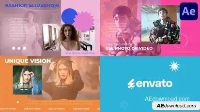 Colorful Fashion Slides for After Effects Openers template preview