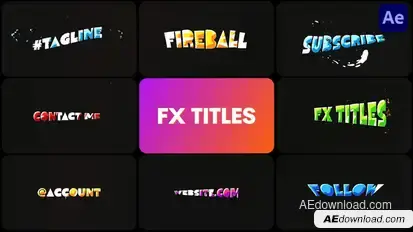 Colorful Flash FX Titles | After Effects Titles template preview