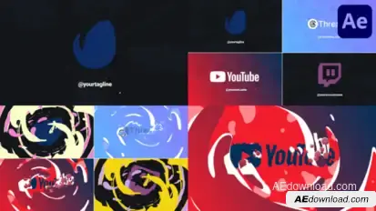 Colorful Funny Logo Opener Pack for After Effects Logo Stings template preview