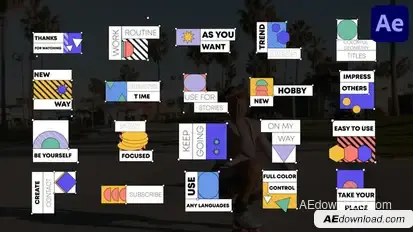 Colorful Geometry Titles for After Effects Titles template preview