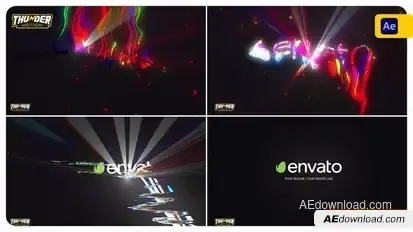 Colorful Glitch Logo Reveal Logo Stings template preview