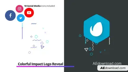 Colorful Impact Logo Reveal Logo Stings template preview