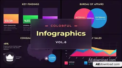 Colorful Infographics Vol.6 - After-Effects Template Infographics template preview
