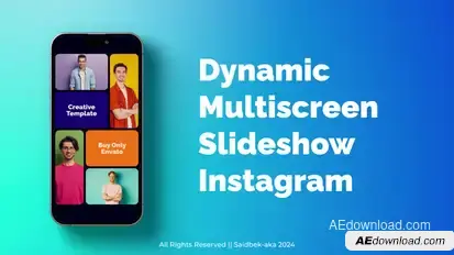 Colorful Instagram Multiscreen Slideshow Split Screen Presentation Openers template preview