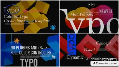 Colorful Intro Titles template preview