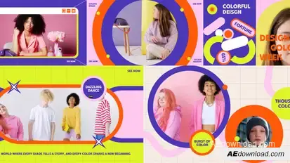 Colorful Intro Promo After Effect Video Displays template preview