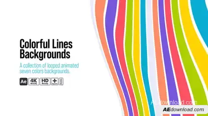 Colorful Lines Backgrounds Elements template preview