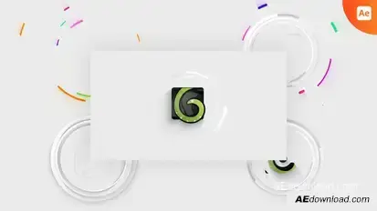 Colorful Lines Logo Reveal Logo Stings template preview