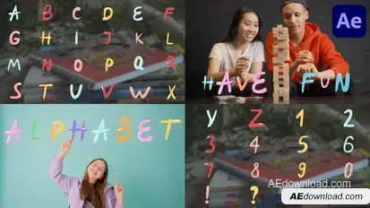 Colorful Liquid Alphabet for After Effects Titles template preview
