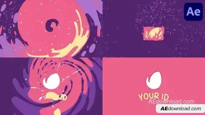Colorful Liquid Logo for After Effects Logo Stings template preview