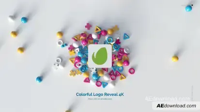 Colorful Logo Reveal 4K Logo Stings template preview