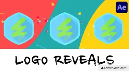Colorful Logo Reveal Pack for After Effects Logo Stings template preview