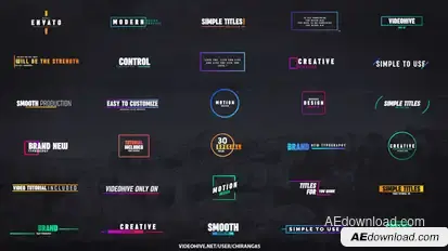 Colorful Modern Titles Titles template preview