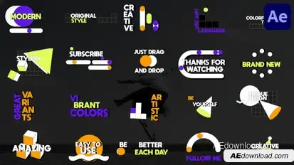 Colorful Motion Titles for After Effects Titles template preview