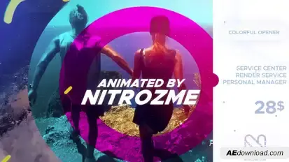 Colorful Opener Video Displays template preview